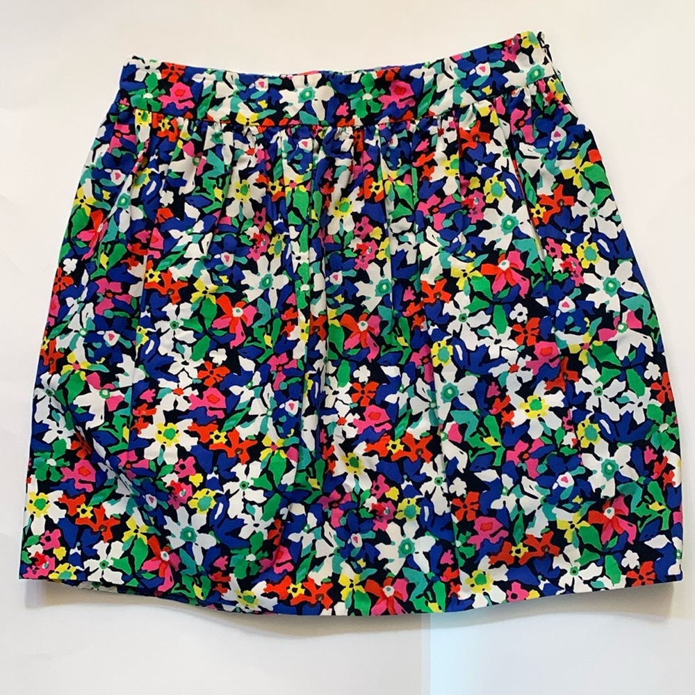 Kate Spade Henrita In Full Bloom Red Red Green Skirt Size 0